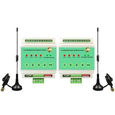 China 5000m 12V 24V 220V 380V four way long distance wireless switch with panel control for pump motor HK-FKGD10 for sale