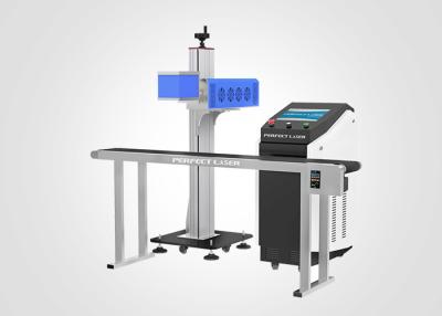 China Online fliegende CO2-Laserbeschriftungsmaschine für Kunststoff, Laserbeschriftungsgeräte zu verkaufen