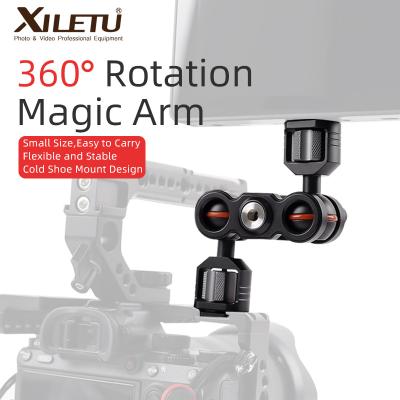 China XILETU TM-S2 High Quality Photography Dual Ballheads Multifunctional Articulating Magic Arm For Camera Phone Light Microphone 150*28*53.5mm for sale