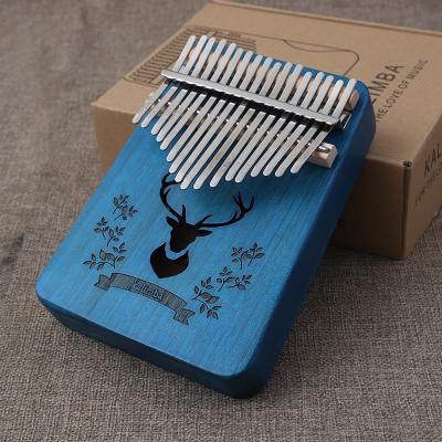 China Musical Instruments Mahogany Mahogany Body Accessories Piano Inch Keys Kalimba 17 Key Calimba for sale