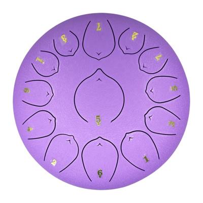 China Tongue Drum 12 Inch 13 Tone Tongue Drum Tank Professional Playing Steel Drum For Handpan Education Concert Mind Healing Yoga Meditation for sale