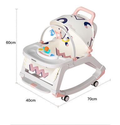 China Bedroom Easy To Install Baby Rocking Chair/Adjustable And Removable Baby Dining Chair/Baby Toy Shelf With Mosquito Net And Wheel for sale