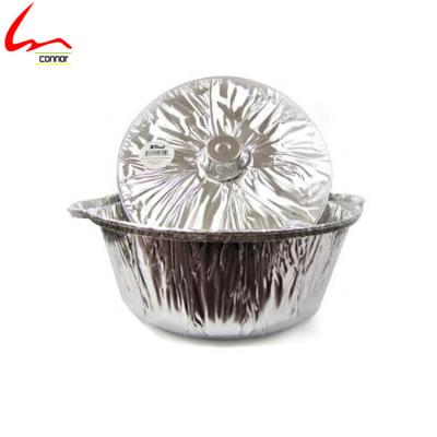 China Disposable aluminum pots with small lid combination for sale