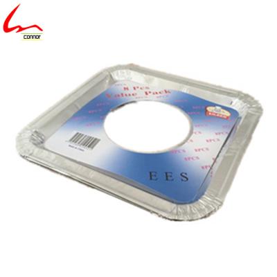 China Eco-friendly Disposable Square Gas Burner Bibs /Covers- Aluminum Foil Stove Mat for sale