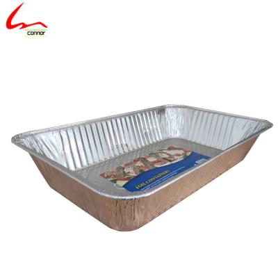 China Eco - Friendly Natural Roasting Aluminum Turkey Pans , Kitchenware Catering Aluminum Pan With Lids for sale