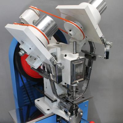 China Semi Automatic Double Sided Drilling Machine Leather Canvas Shoemaking Machinery Shoe Paper Bag Rubber Grommet Machine for sale