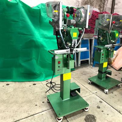 China Automatic plastic clothing button snap machine for tying fork button setting crotch snap setting snap button for sale