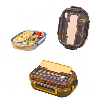 China Factory Price OEM ODM Microwavable 4 Metal Bento Heating Stainless Steel Lunch Box 5 Compartment Insulated for sale