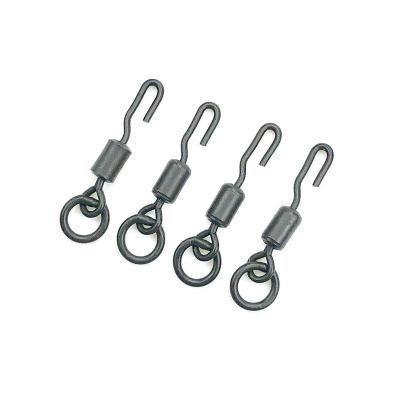 China Stainless Steel Brass Carp Fishing Swivels Spinner Swivel Ronnie Swivels Quick Change Snap Matte Black for sale