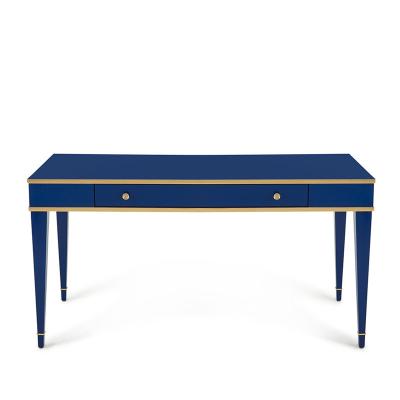 China Modern American rural solid wood simple desk European neoclassical gold computer desk for sale