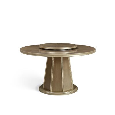 China Hot Selling Small Light American Style Solid Wood Dining Table Light Luxury Round Table And Chair Combination Family for sale