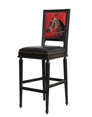 China Rustic Can Customize Heavily American Country Bar Chair French Umpire Chair Solid Wood Retro Lounge High for sale