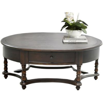 China Retro American Country Tea Room Living Room Furniture Family Table Small Solid Wood French Coffee Table for sale