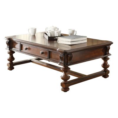 China Retro American Country Tea Room Living Room Furniture Family Table Small Solid Wood French Coffee Table for sale