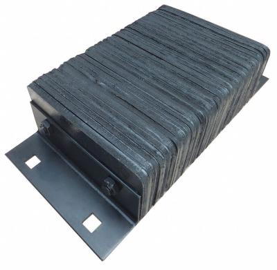 China Horizontal Laminated Rubber Dock Bumpers Rectangular Loading Dock Rubber Bumper for sale