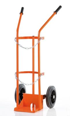 China El cilindro anaranjado Dolly Oxygen Tank Cart With del propano de 20ltr 50ltr rueda en venta