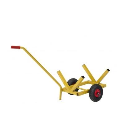 China Welded 200Kg Double Wheel Barrow Trolley Metal Fab Products for sale