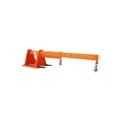 China 1000kg Forklift Mounted Jib Crane Forklift Attachment Orange for sale