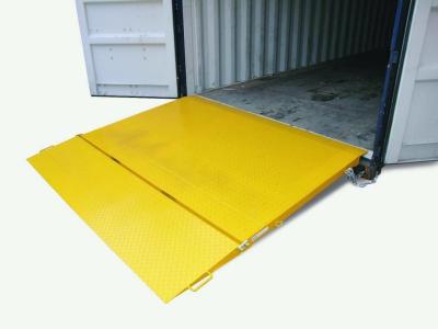 China 6.5T Forklift Container Ramp Metal Fabrication Parts Yellow Painting Surface for sale