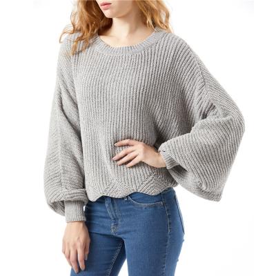 China 2020 Soft Anti-pilling Sweater Autumn Crocheted Batwing Sleeve Oversized Women Sweaters for sale