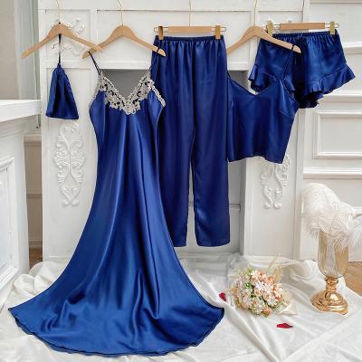 China Four Seasons QUICK DRY slim home wear hung shorts and pajama robe set for sale