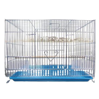 China CWW Small Viable Aviary Love Canary Parrot Bird Cage For Wholesale Bird Love Solid Viable Stainless Steel Horizontal Iron Blue for sale