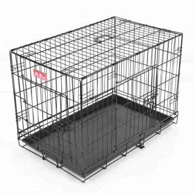 China CWW Kennel Sustainable Dog Cage Stainless Steel Iron Collapsible Stackable Portable Metal Dog Cage Small Indoor High Quality Solid Metal 18-48 for sale