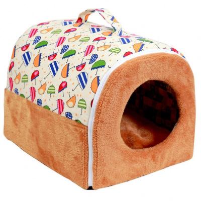 China CWW Pet Cats And Dogs Winter Warm Fashion Sustainable Luxury Easy To Carry Cotton Yurt for sale