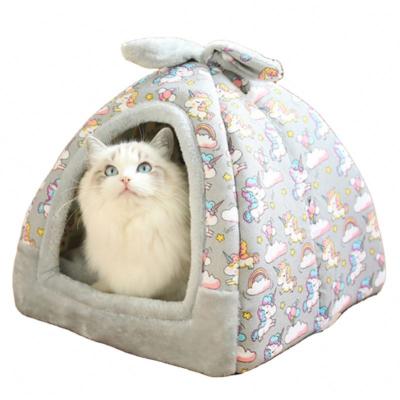 China CWW Pet Cats And Dogs Winter Fashion Hot Selling Luxury Easy To Carry Cotton House for sale