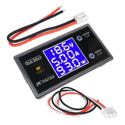 China DC 0-100V 0-50V  Voltmeter Ammeter Wattmeter  5A 10A LCD Digital for sale