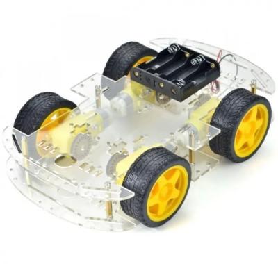 China Längere Version 4WD Smart Robot Car Chassis Kit 4 Räder Doppelschicht zu verkaufen