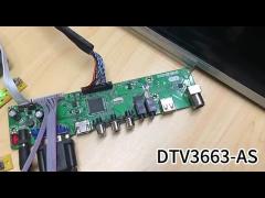 Digital Analog Integrated Universal LED TV Mainboard DTV3663 With T2/T/C