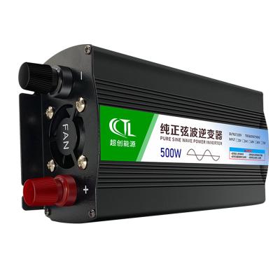 China Off Grid 500W High Frequency Pure Sine Wave DC To 12V/24V AC Solar Power CE Certificated Inverter 158*95*56mm for sale