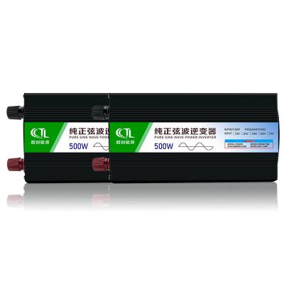 China Off Grid CCTL-500W High Frequency Pure Sine Wave DC To AC 12V/24V CE Certificated Solar Power Inverter 158*95*56mm for sale