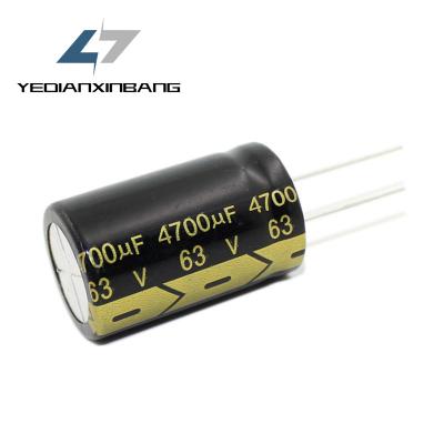 China High Quality DIP Capacitance (63V4700UF 22x35mm) Long Life Lead Aluminum Electrolytic Capacitor for sale