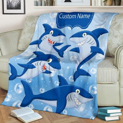 China Customized Plush Woven Blanket Image Sublimation Printing Custom Blanket Anti-pilling for sale