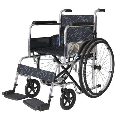 China Lightweight Lightweight Steel Manual Folding Disabled Wheelchair Manual Wheel Chairs for sale