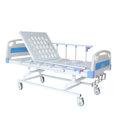 China 3 function comfortable adjustable manual hospital factory price medical bed with high low function for sale