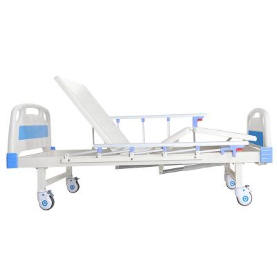 China hospital bed eldely cheap manual hospital bed 2 cranks popular in malaysia for sale