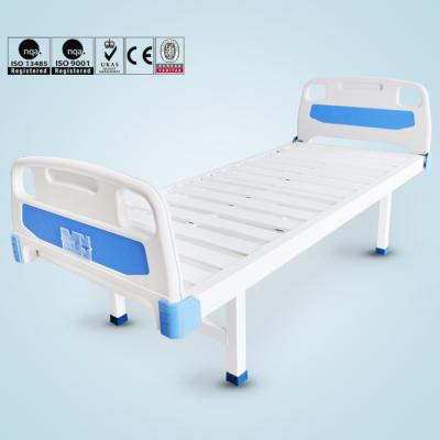 China Manual Hospital Bed Cheap Price Patient Used Powder Coated Metal Medical Bed for sale