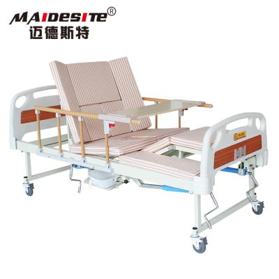 China New Design 3 Function Manual Hospital Bed Medical Hospital Bed With Commode for sale