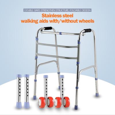 China Durable Folding Adjustable Rollator With Comfortable Armrest Free Walking Aids for sale