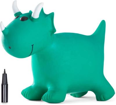 China Inflatable Toy Bouncy Triceratops Hopper Inflatable Ride On Toy For Toddlers for sale