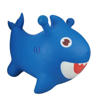 China Toy Inflatable Bouncy Shark Inflatable With Pump Jumping Horse Toy for sale