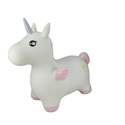 China Animal Toy China Inflatable Unicorn With Wings PVC Inflatable Bouncy Hopper For Jumping Kids Outdoor for sale