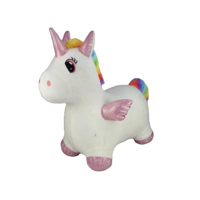 China Inflatable Toy Inflatable PVC Toys Hopper Unicorn Bouncer Promotion Jumping Animal Horse With Canvas Cover for sale