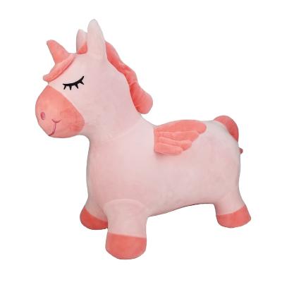 China Toy Hot Selling Jumping Horse Inflatable Animal Jumpers Promotion Plastic Horse Toy For Kids for sale