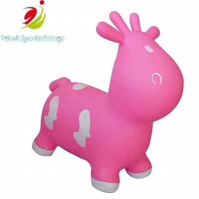 China Toy Bounce Animals Inflatable PVC Kids Jumping Hopper Cow Toy for sale