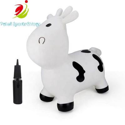 China Inflatable Toy PVC Inflatable Cow Toys Animal Jumper For Kids Riding Outdoor Play for sale