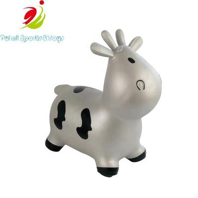 China Inflatable Toy Cow Toy Space Hopper Jumping Animals For Kids 2 Years Old for sale